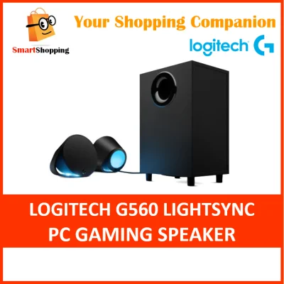 Logitech G560 PC Gaming Speaker Lightsync RGB 2 Satellite Speakers With Subwoofer 240W USB 3.5mm Audio Bluetooth 980-001304 1 Year SG Warranty