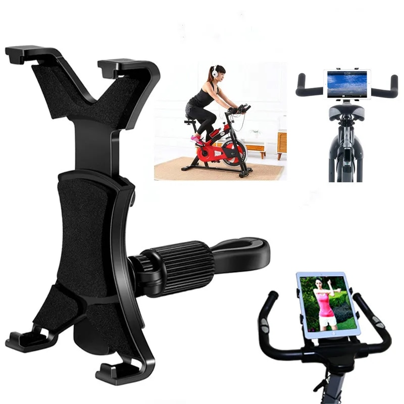 Ban đầu sản phẩm hấp dẫn khung gắn phòng tập thể dục Máy chạy bộ Giá đỡ kẹp tay lái xe đạp thể thao có thể điều chỉnh chủ 7-11 inch cho 9.7 10.5 2018