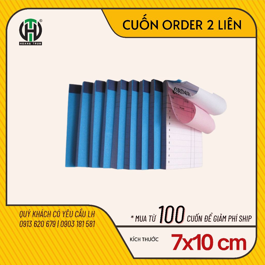 Cuốn order 2 liên "CÓ SỐ NHẢY" giúp vận hành dễ dãi lượng đơn mỗi ngày