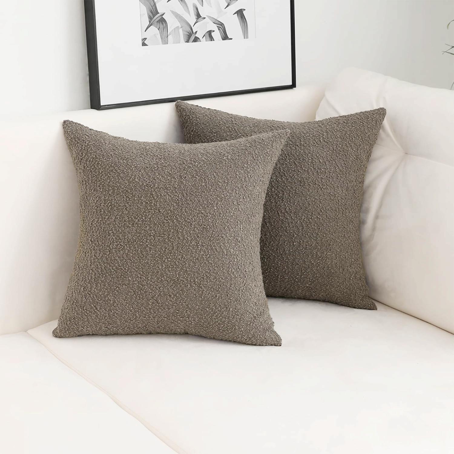 30x50cm/45x45cm/50x50cm Textured Loop Yarn Throw Pillow Covers Accent Solid Pillow Cases Couch Cushion Case for Chair Sofa Bedroom Living Room Home Decor