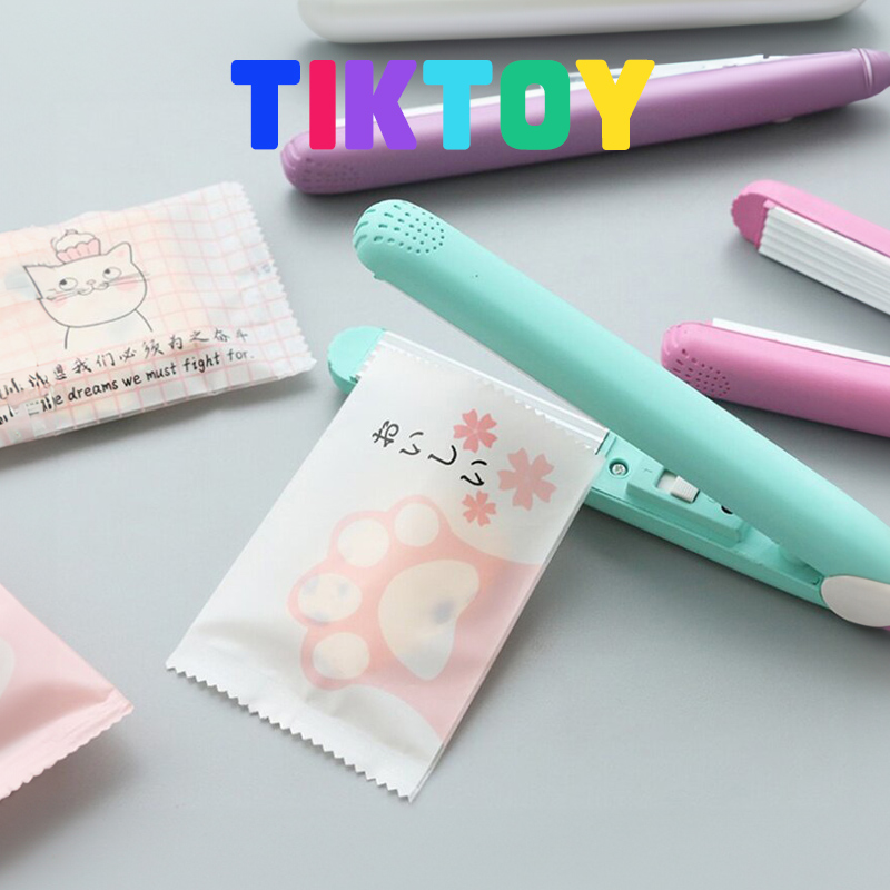 TIKTOY เครื่องซีล เครื่องซีลถุง เครื่องซีลถุงพลาสติก ที่ซีลถุง เครื่องซิลปิดปากถุง ที่ซีลปากถุง เครื่องซีลปิดปากถุงแบบมือกด เครื่องซีลMINI ถุงขนม เครื่องซีลถุง ถุง ถุงพลาสติก ราคา 36 บาท*ส่งฟรี