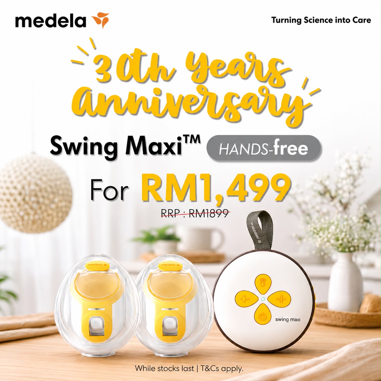Medela Breast Pump Swing Maxi HandsFree Double Electric Breast Pump (2 Years Warranty by Medela Malaysia)