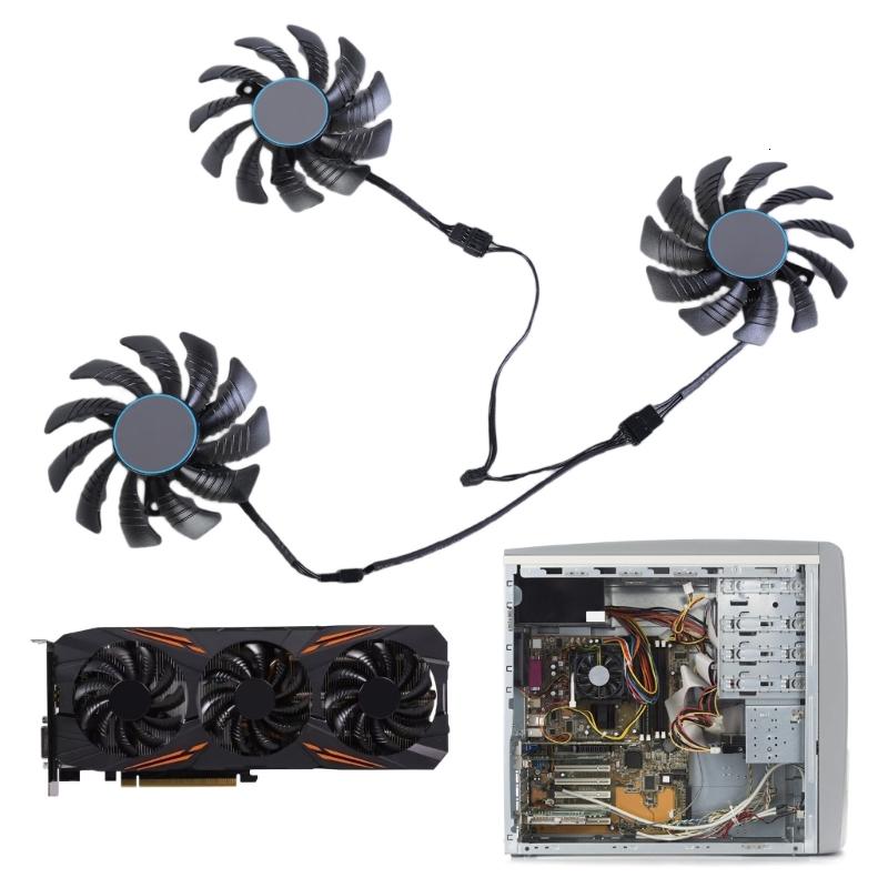 Đồ họa quạt tản nhiệt cho GTX1060 1070 1080 Video optimaled làm mát 4pin t128010su yên tĩnh chạy Fan 3pcs