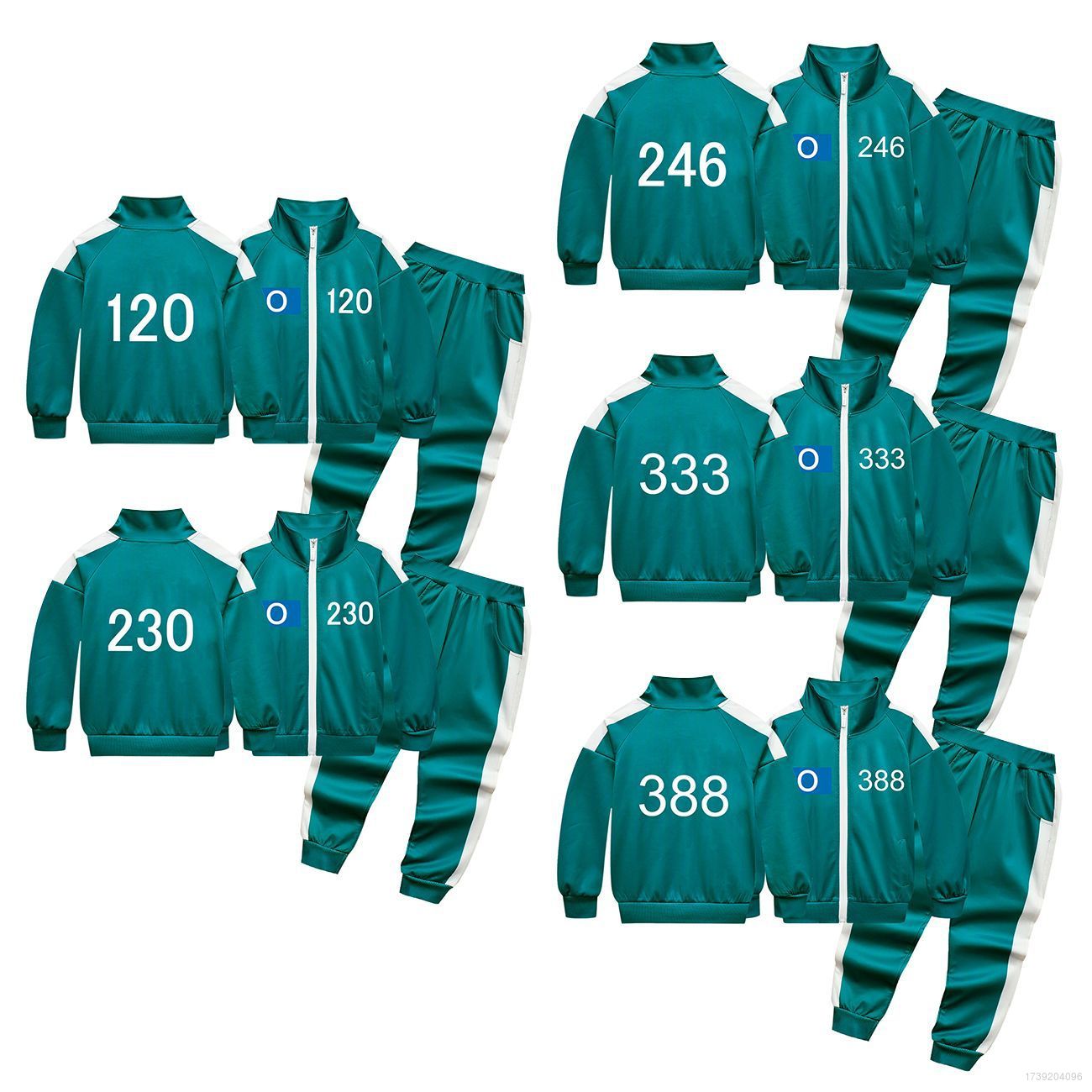 XY [Sy1] 2 Cái / bộ Squid Game season 2 Áo hoodie và quần cho trẻ em số 388 246 230 333 120 đồ thể t