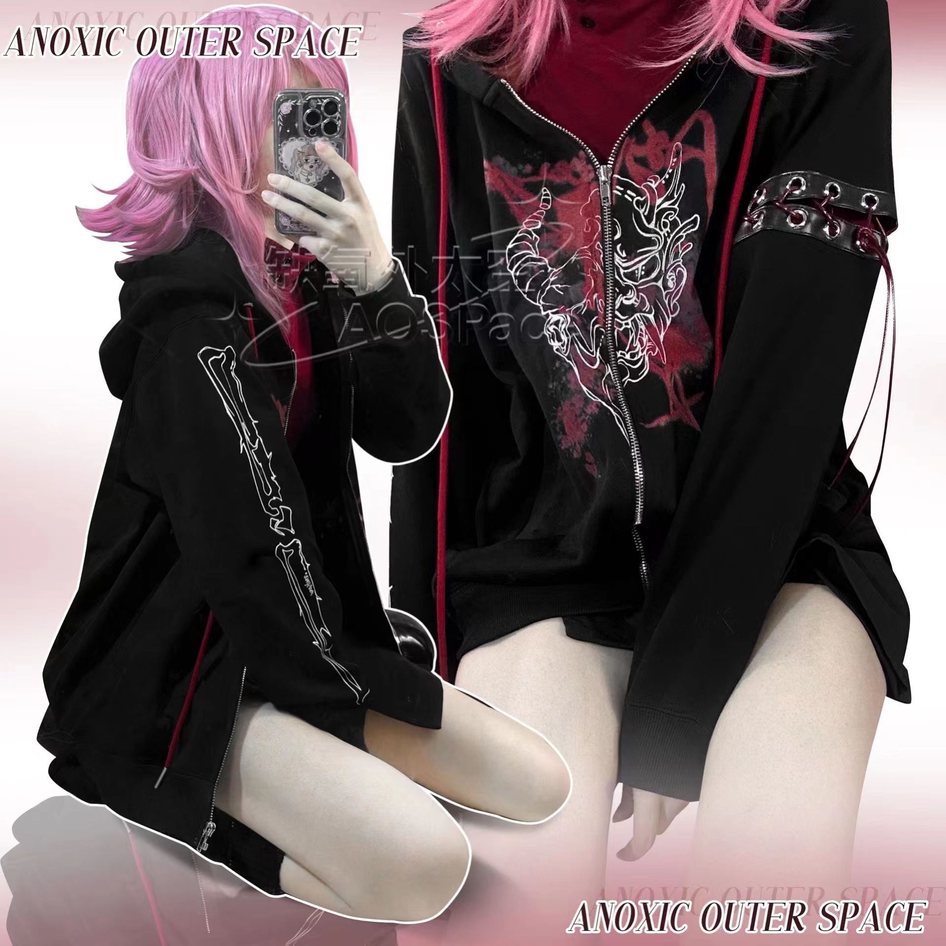 [kcfb] Original Harajuku Printed Zipper Sweatshirt Spring and Autumnfemale Girls Hooded Coat Fashion Hoodie Jackets ราคา  4,153 บาท*ส่งฟรี