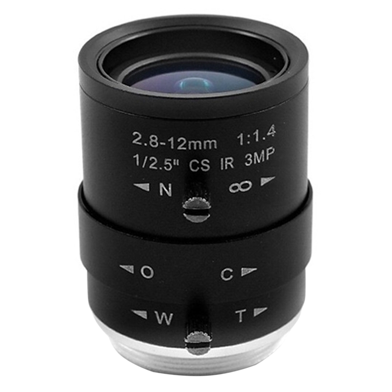 3MP HD CCTV Camera Lens 2.8-12mm Varifocal Manual Zoom Focus Mount for