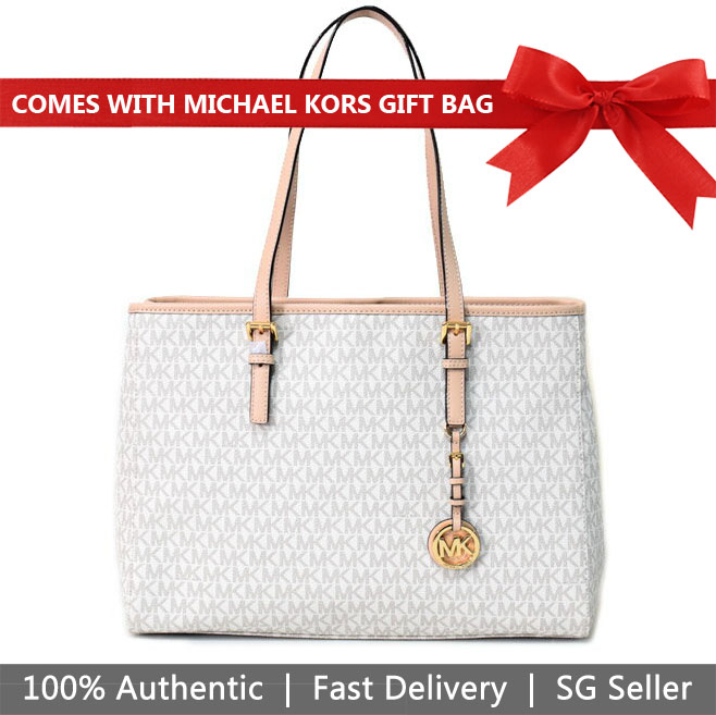 michael kors jet set travel east west pebble leather tote