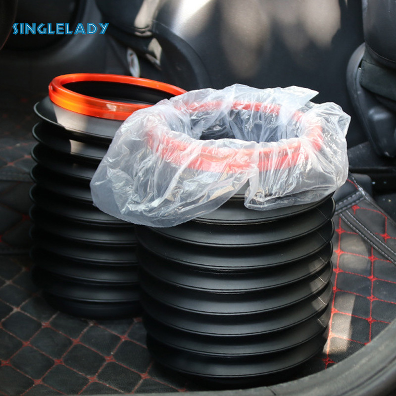 SingleLady Automotive Supplies Folding Garbage Bin 4L Car Garbage Bin Multi functional Telescopic Water Bin Creative Portable Storage Bin ราคา 32 บาท*ส่งฟรี
