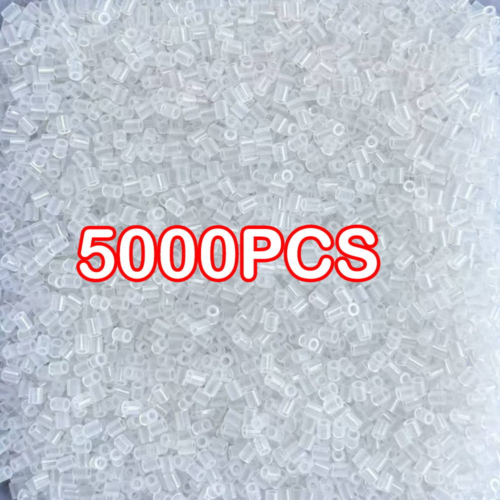 🔥HOT🔥 5000Pcs 2.6mm Fuse Beads Bulk Refill Kit - Black White Clear Colors for DIY Pixel Art Stress Relief Craft Projects