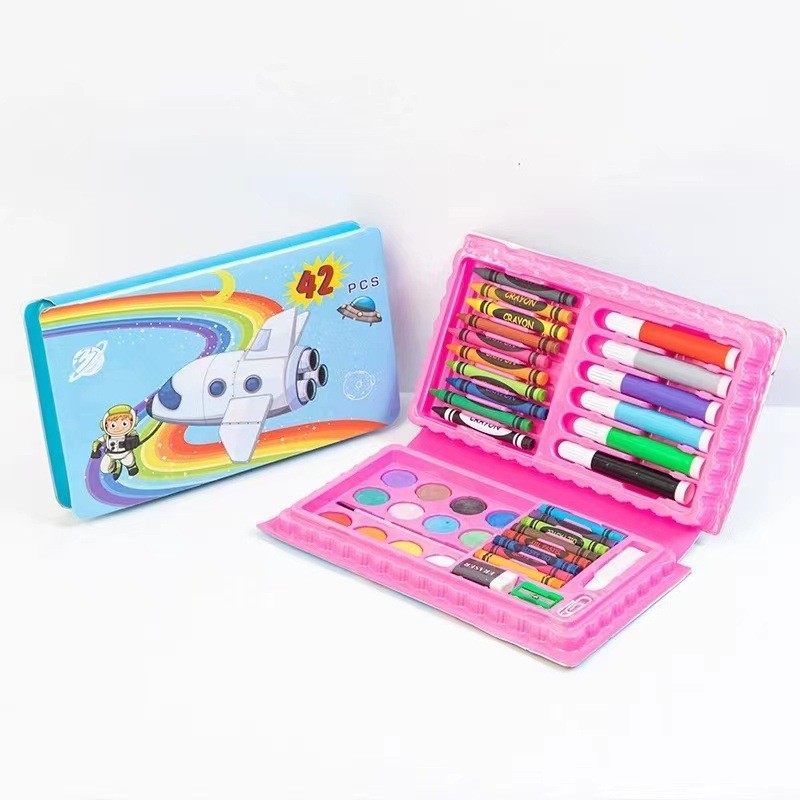 【Lowest Price】86Pcs Kids Super Mega Art Coloring Set Crayons Oil Pastels Color Pencils For Drawing