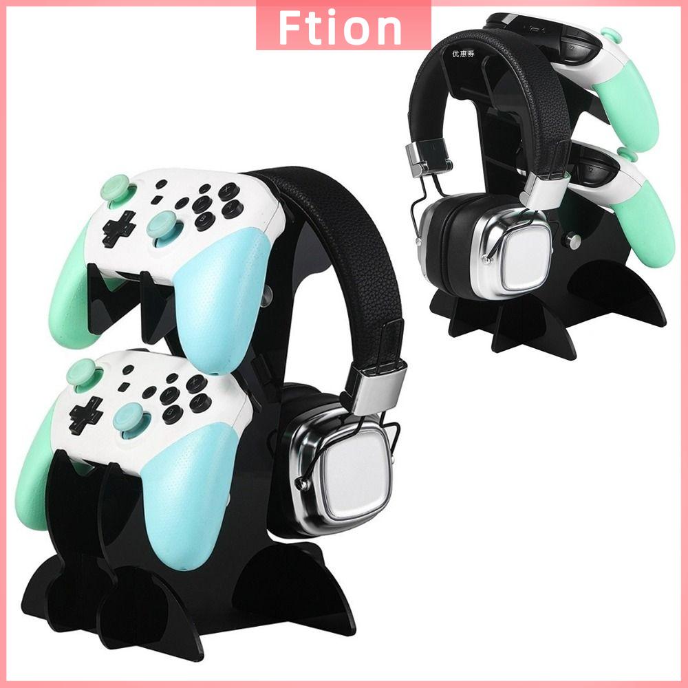 FTION Acrylic Giá đỡ điều khiển trò chơi Mạnh mẽ Hai lớp Giá đỡ màn hình gamepad Phổ quát Bộ tổ chức bàn làm việc Cho PS5/PS4/Xbox/Chuyển đổi