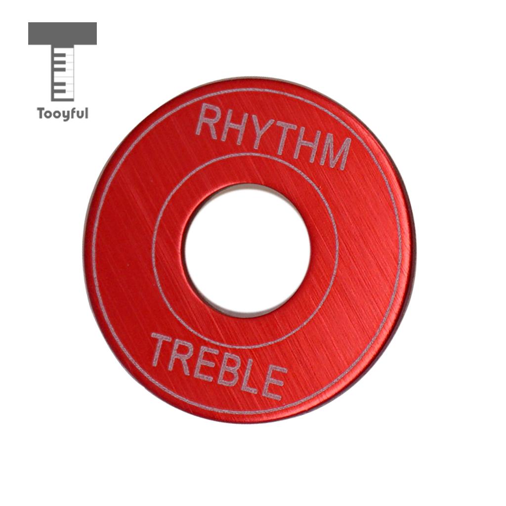 Tooyful Pack of 2 Guitar Toggle Switch Plates Washers Rythm Treble Rings DIY for LP Electric Guitar Replacement Parts