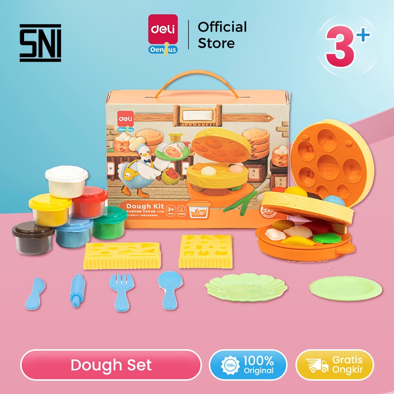 Deli Genius Mainan Playdough Set B Dough Dimsum Anak / Cetakan Creative Craft / Mainan Kreasi Edukasi YC139