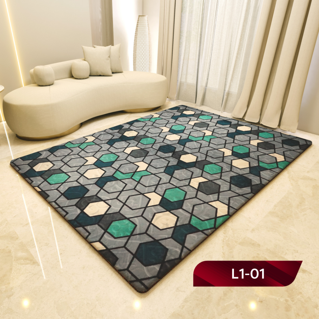 TSA- [140x190cm] Cosmo Love Karpet Busa Malaysia Arizona Motif Minimalis