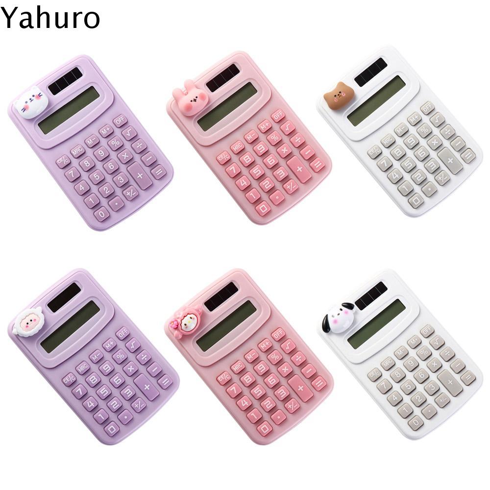 YAHURO Động vật hoạt hình Máy tính mini cầm tay dễ thương 8 chữ số Trọng lượng nhẹ Máy tính hoạt hình dễ thương Tài Chính Dễ thương Làm việc văn phòng