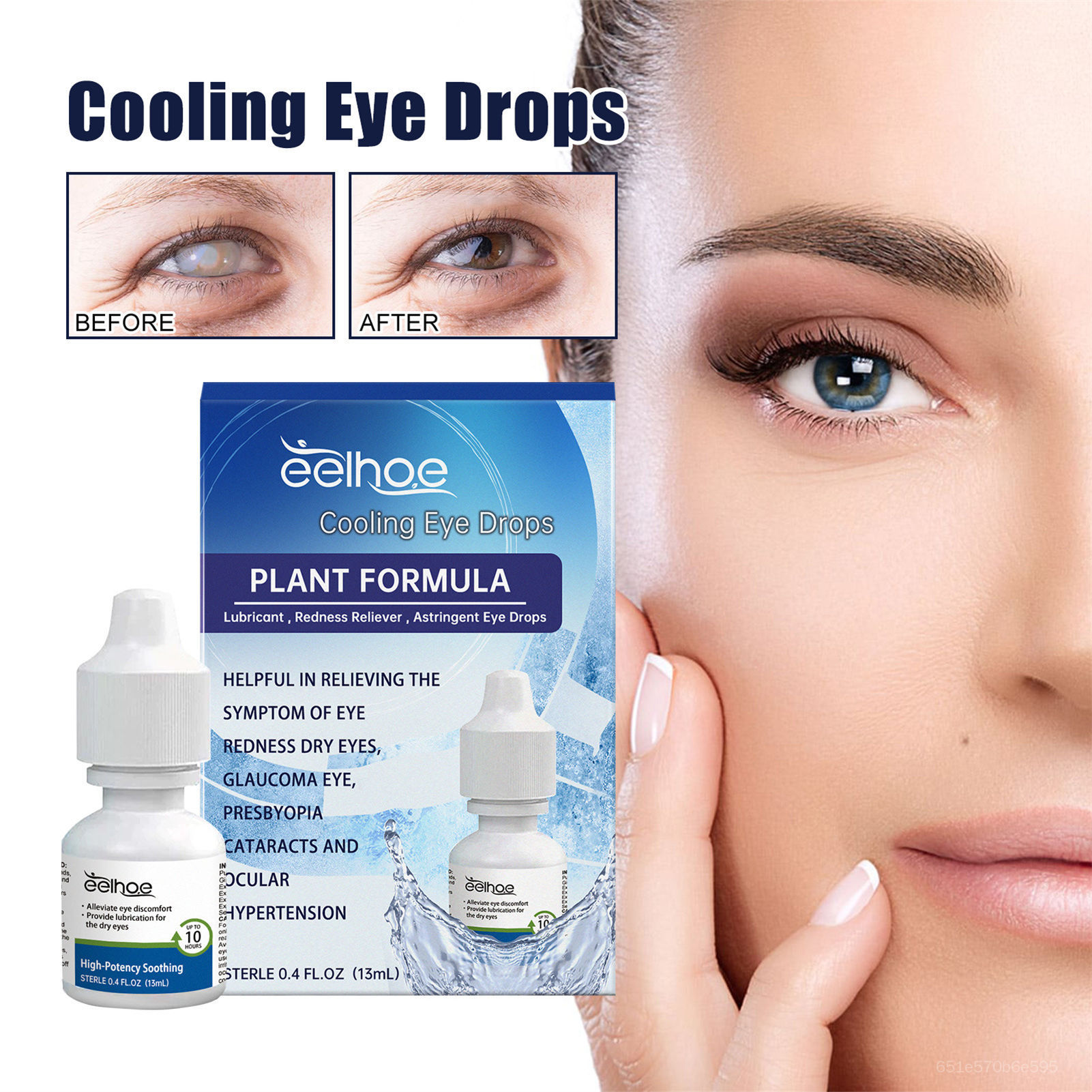 13ml Redness Reliever Eye Drops Multi-Dose Preservative Free Dry Eye Drops for Blurred Myopia Fatigue Eye S6-TOP1A-VN