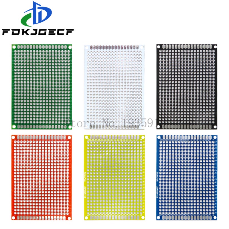 5x7 cm 5*7 hai mặt bảng mạch in nguyên mẫu phổ quát tự làm in bảng mạch trắng xanh dương vàng đen đỏ xanh 5x7 cm PCB mạch tích hợp