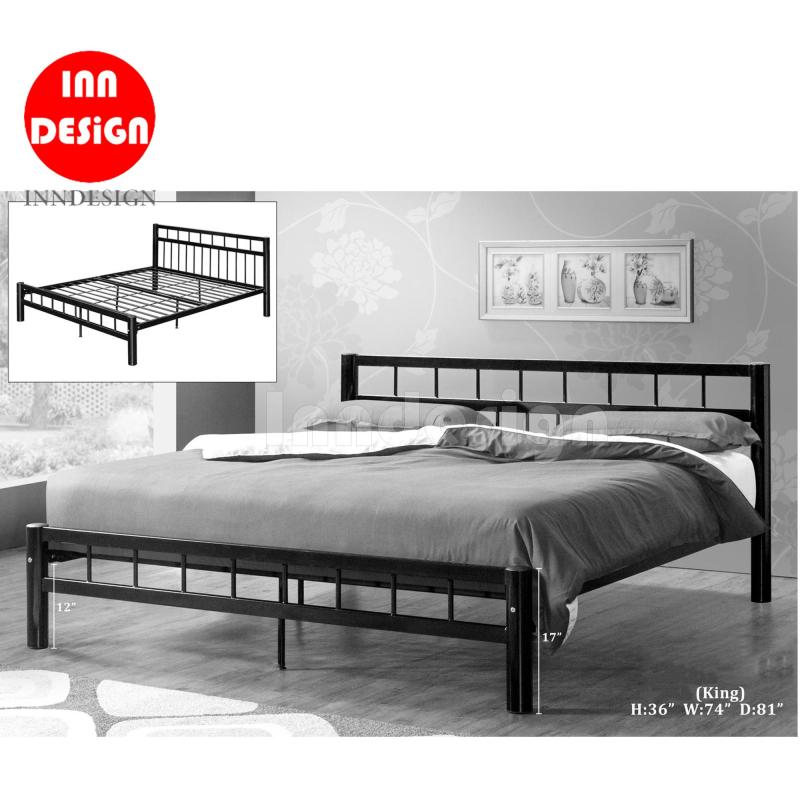 Milla King Bed Metal Bed Frame / Metal Bed Frame ( Black)
