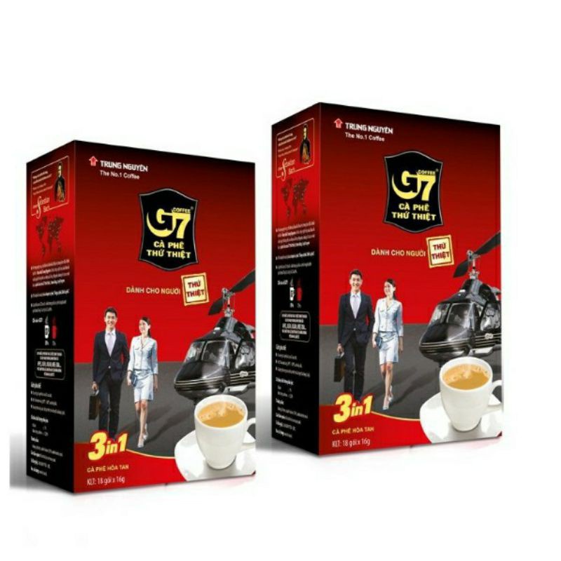 Cà Phê Trung Nguyên G7 3in1 Hộp 288g 16g x18 gói Cafe Trung Nguyên