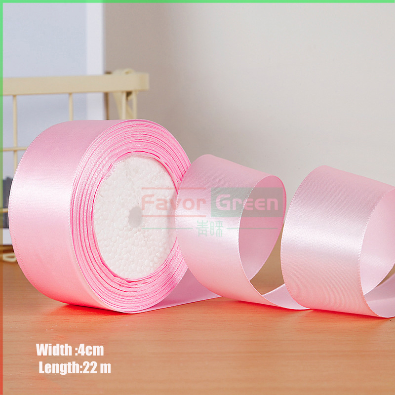 4cm Ribbon 25 Yards/roll Satin Ribbon Roll Gift Packaging Ribbon Flower Making DIY Birthday Riband