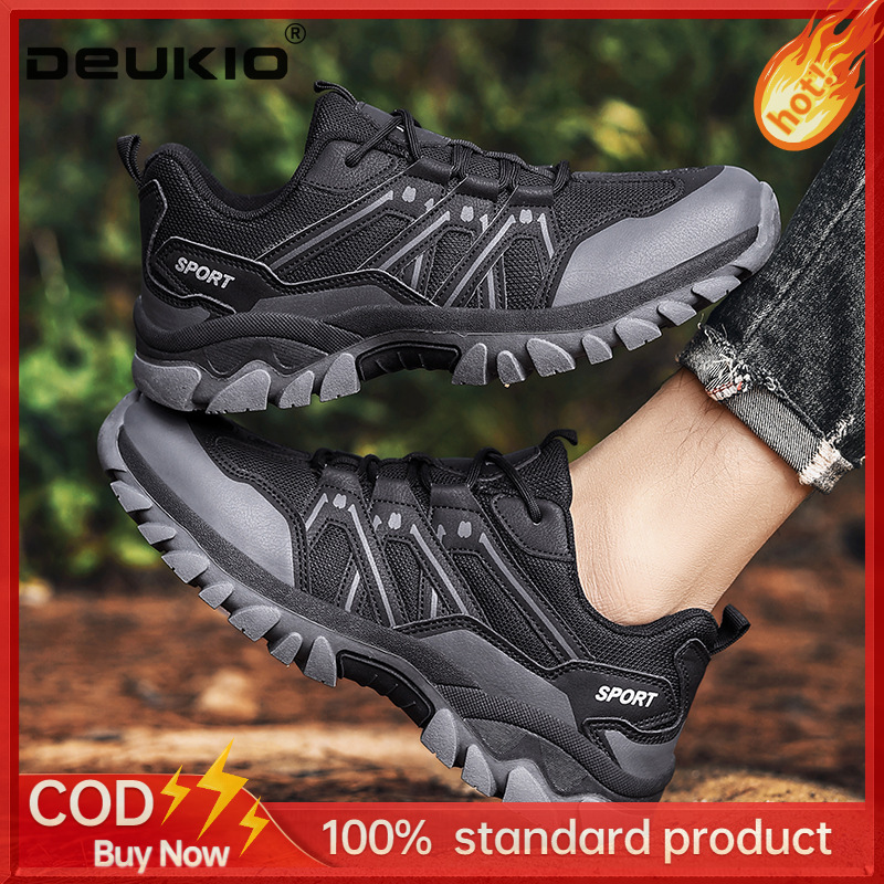 DEUKIO Large size new outdoor hiking shoes couple sneakers mesh non slip