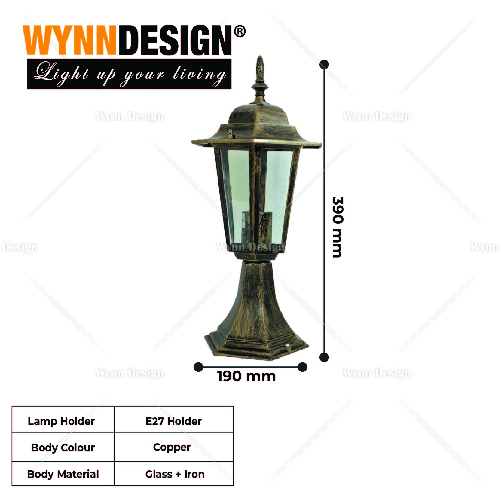Wynn Design [Outdoor Lamp] Gate Lamp Pillar Light Wall Light Pendant Hanging Light European Style Weather-proof Light Landscape Garden Villa Lampu Pagar Lampu Tembok (2017 SERIES)