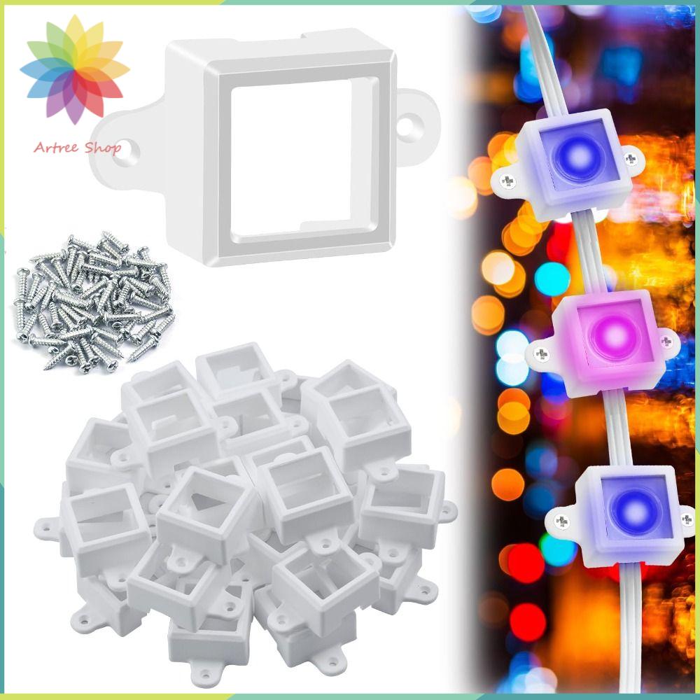 HETU070703. 5pcs Chịu được thời tiết Giá đỡ LED Phổ quát H706/H705. Giá đỡ lắp đặt Dễ dàng cài đặt Giá đỡ mái hiên Giá đỡ đèn ngoài trời Cho Govee Trang chủ