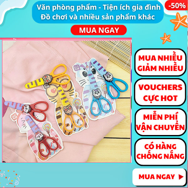 Kéo học sinh mini an toàn hoạt hình dễ thương, kéo cắt giấy cute có nắp đậy giá rẻ, kéo nhỏ mini cho học sinh, kéo nhỏ có nắp học sinh cấp 1, kéo học sinh nhỏ bỏ túi, đồ dùng học tập, Gift Love