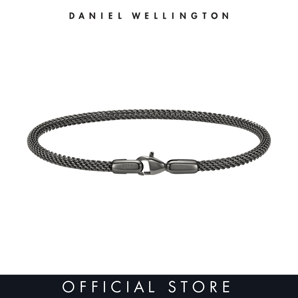 Daniel Wellington Tide Mesh Bracelet Graphite Grey Fashion Bracelet for women and men - Stainless Steel Mesh Bracelet - DW Official Jewelry - Authentic