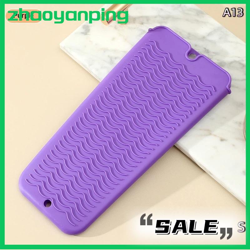 zhaoyanping 1pcs Silicone chịu nhiệt Pad Pouch lưu trữ túi cách nhiệt Mat cho máy ép tóc nhiệt uốn thanh Curler Bìa - 3