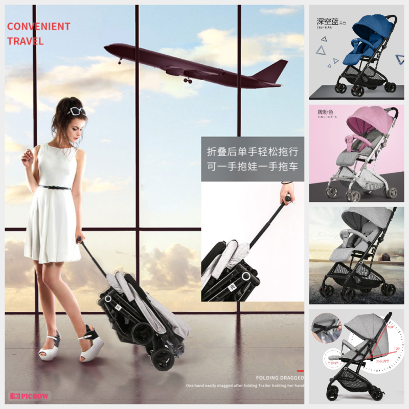 HOPE 8 wheels airplane stroller pram foldable baby kids children infant compact Singapore