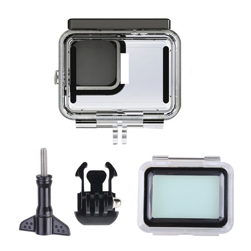 Bán 50M chống nước khi lặn trường hợp nhà ở cho gopro-hero 9 camera hành động Đen underwat