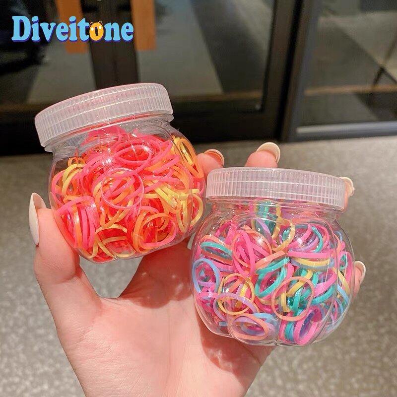 ยางมัดผมเด็กเล็ก ยางรัดผมวงเล็ก ยางมัดผมแบบกระปุก สำหรับเด็ก1-3ขวบ ขนาด1.5ซม ราคา 15 บาท*ส่งฟรี