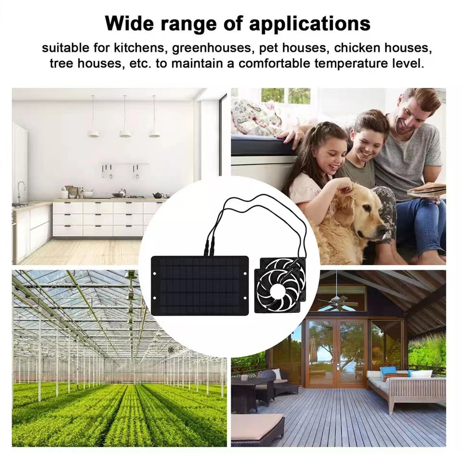Năng Lượng Mặt Trời Xả Kép Người Hâm Mộ sử dụng năng lượng mặt trời Fan Hâm Mộ Thông Gió Tiết Kiệm Năng Lượng 10W Ứng Dụng Rộng Không Thấm Nước Di Động Với lưới bảo vệ Cho Gà Nhà Barn Cowshed