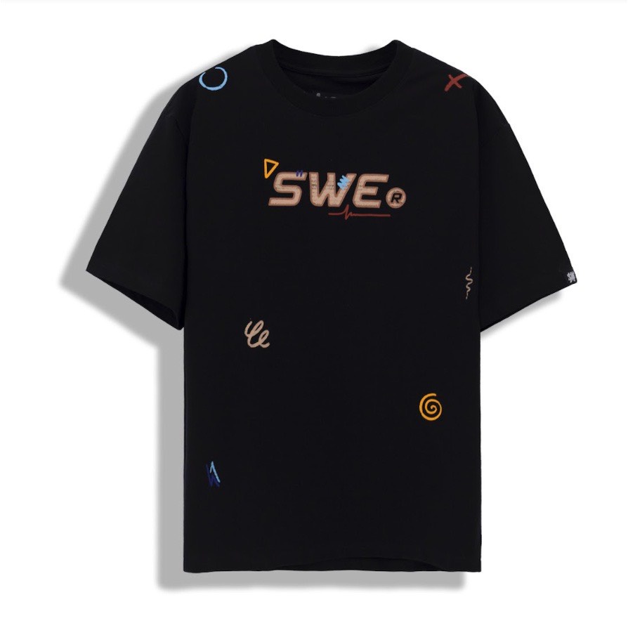 [Ful tag hang] Áo thun Swe 90s local brand tee chính hãng logo full tag phông unisex form rộng tay lỡ streetwear S-5XL