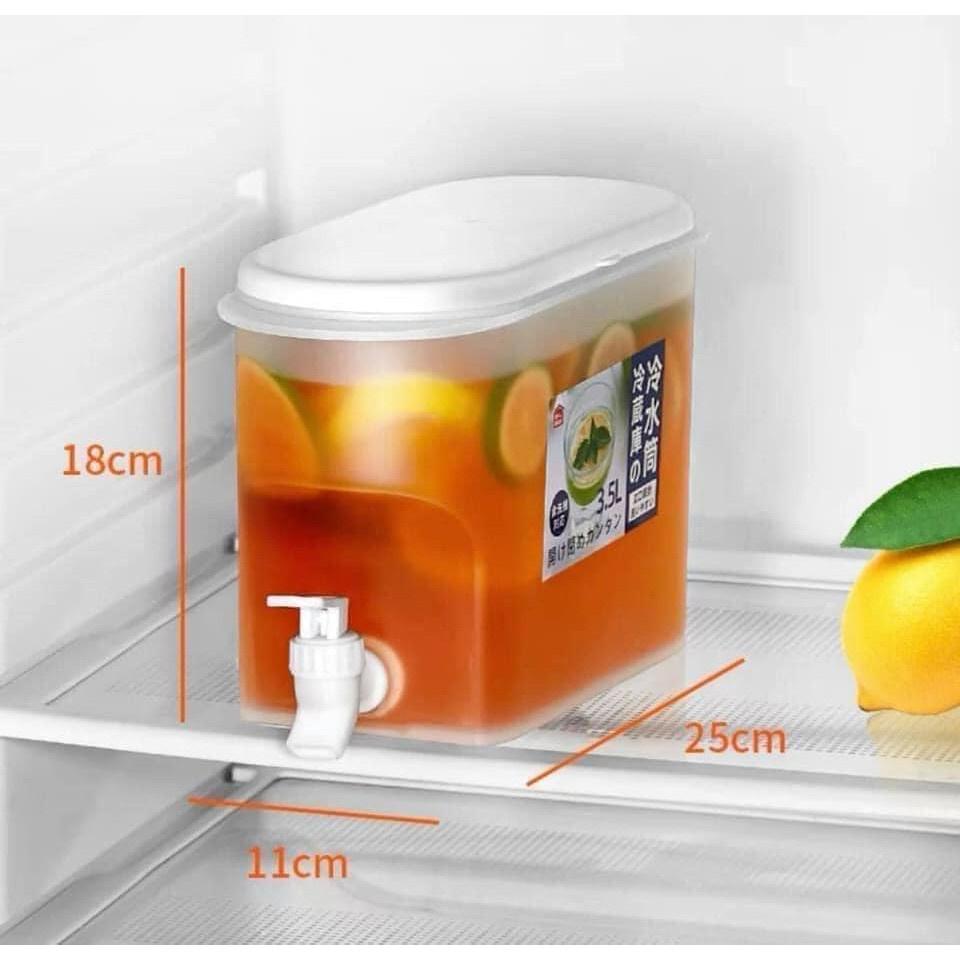 Bình đựng nước có vòi 3,5L Việt Nhật 6785 Bình đựng nước trà nước trái cây để trong tủ lạnh tiện lợi - NSB GD