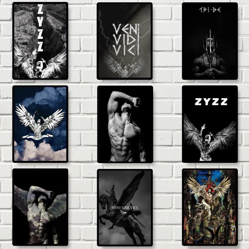 2025 Zyzz Veni Vidi Vici Poster Gallery Prints Self Adhesive Home Decor Decoration Wall Decals Living Room Sticker