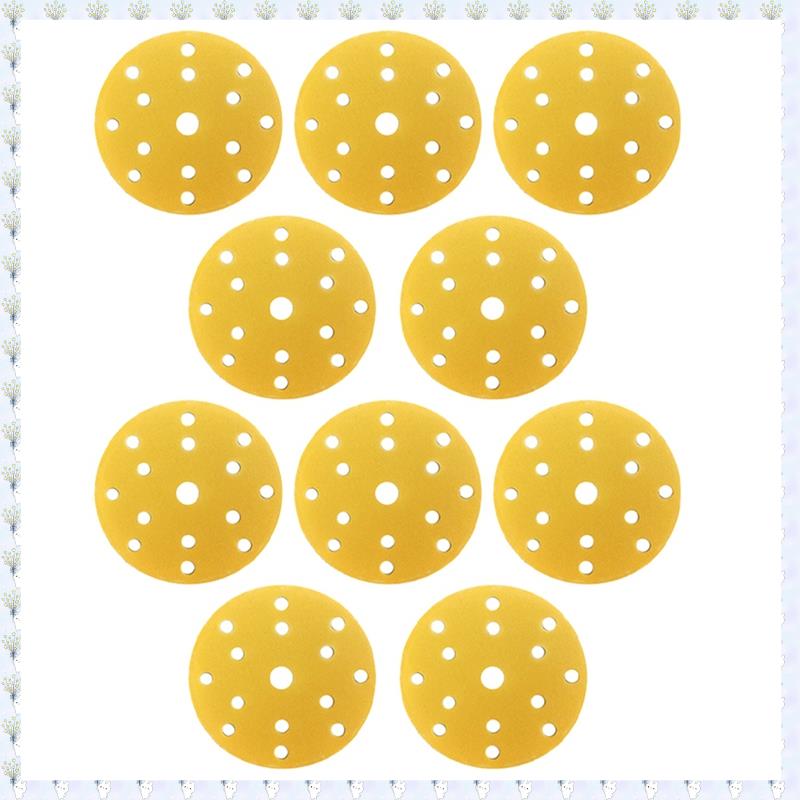 (PZXS) 10PCS 6 Inch 15 Holes Hook and Loop Sanding Disc 150MM Sandpaper Wet & Dry 80 Grits for Car Wood Auto Polishing