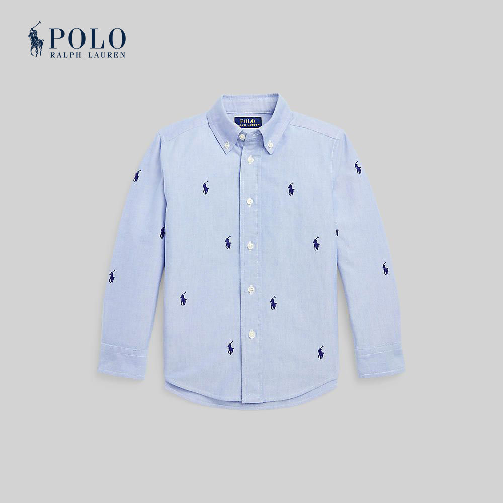 Polo Ralph Lauren Kids Boys Shirt-Polo Pony Cotton Oxford Shirt CWPOWOVB6820339 400 Blue ราคา 7,300 บาท*ส่งฟรี