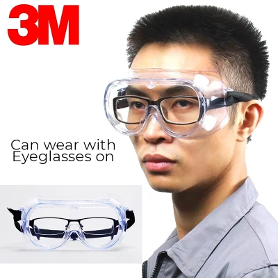 [SG SELLER] 3M 1621AF Anti Fog Clear Plastic Goggle Safety Splash Goggle Personal Protective Equipment [H211