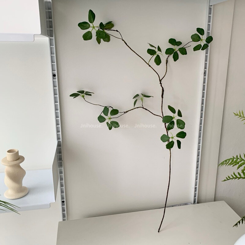 [พร้อมส่ง] Jnihouse : กิ่งไม้ประดิษฐ์ ใบ5แฉก (Green leaves)(Tree)