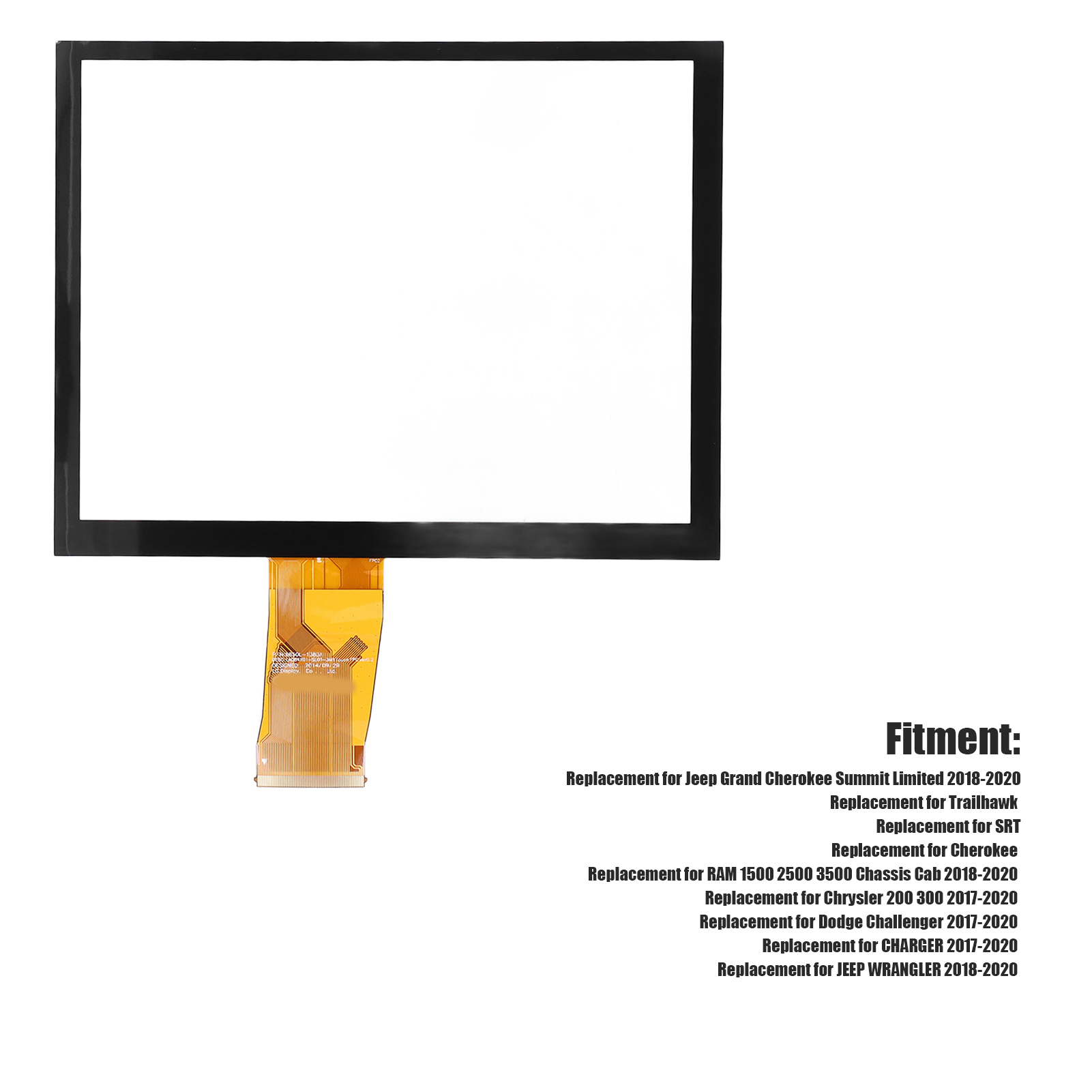 Radio ô tô chuyển hướng màn hình cảm ứng phụ tùng ô tô 8.4in bền Acrylic Kháng dầu thay thế cho Dodge thách thức 2017-2020 cho nâng cấp