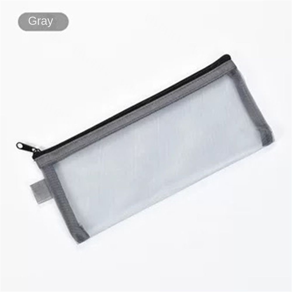 【 Discount 】 1pcs Transparent Mesh Pencil Bag Transparent Triangle Pencil Bag Nylon Durable Material Pencil Box Student Stationery Supplies