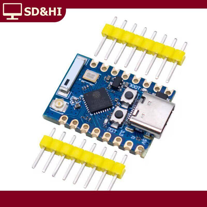 SD&HI ESP32C3โปรมินิบอร์ด1ชุดชิป ESP32C3FH4โมดูล ของแท้โซลูชันแบบบูรณาการสำหรับการสร้างต้นแบบอุปกรณ์อัจฉริยะ IOT ราคา 101 บาท*ส่งฟรี