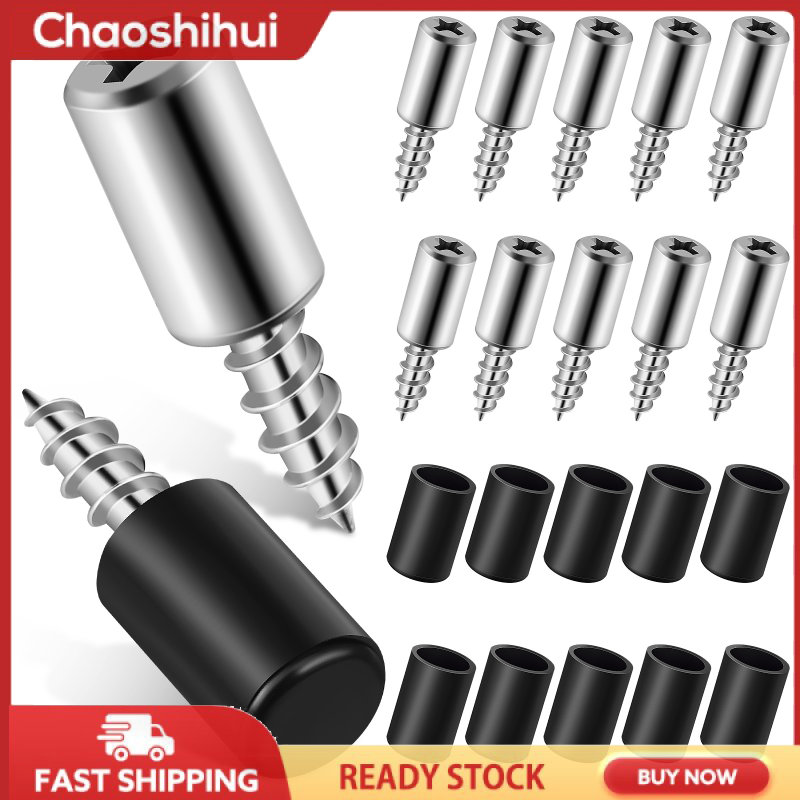 Chaoshihui 20 Chiếc Kệ Vít Chốt Kệ Hỗ Trợ Tự Gõ Vít Kệ Chốt Kệ Đồ Nội Thất Ban Giữ Có Tay Áo