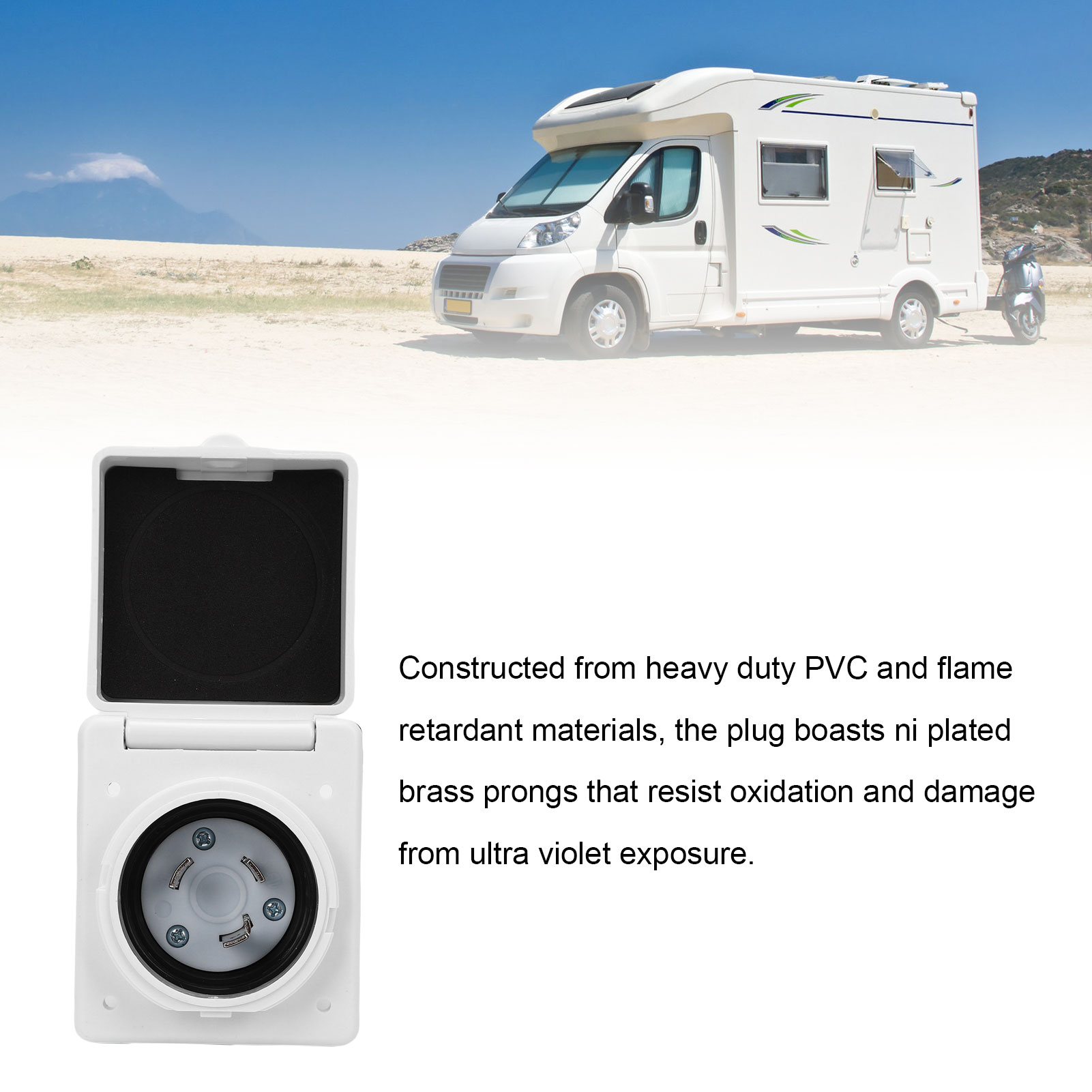 Garosa FTVOGUE 30 Amp RV Đầu Vào Nguồn Cắm NEMA Shore Hộp Đầu Vào Nguồn Cho RV Xe Kéo Thuyền Có Nắp Chống Chịu Thời Tiết Khóa Xoắn đồng Chân Giá 725,000 Đồng*Miễn phí vận chuyển