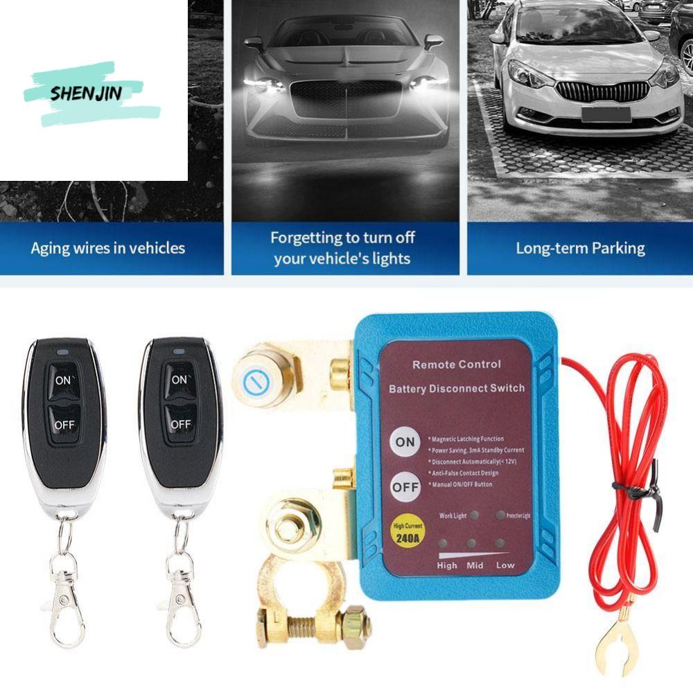 SHENJIN Cắt nhanh Công tắc ngắt ắc quy ô tô 12V 240A Tự động tắt nguồn Công tắc chống rò rỉ Chất lượng cao Điều khiển từ xa Công tắc ngắt điện Phụ tùng xe ô tô xe tải Giá 614,972 Đồng*Miễn phí vận chuyển