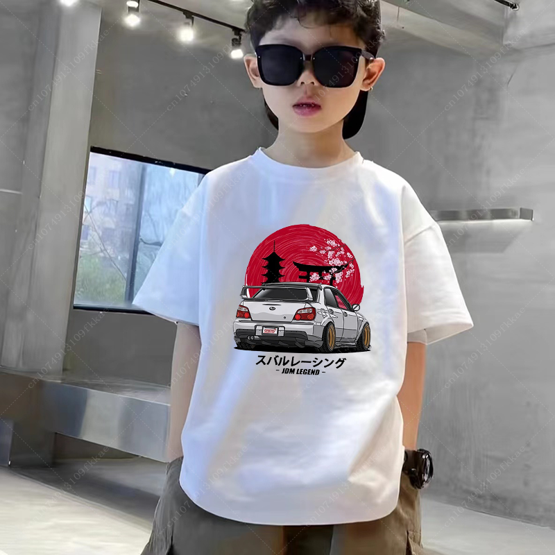 JJHHKKYL025659  Bé trai và bé gái Anime AE86 Initial D Drift Print Shirt Trẻ em Cool Car Design Quần