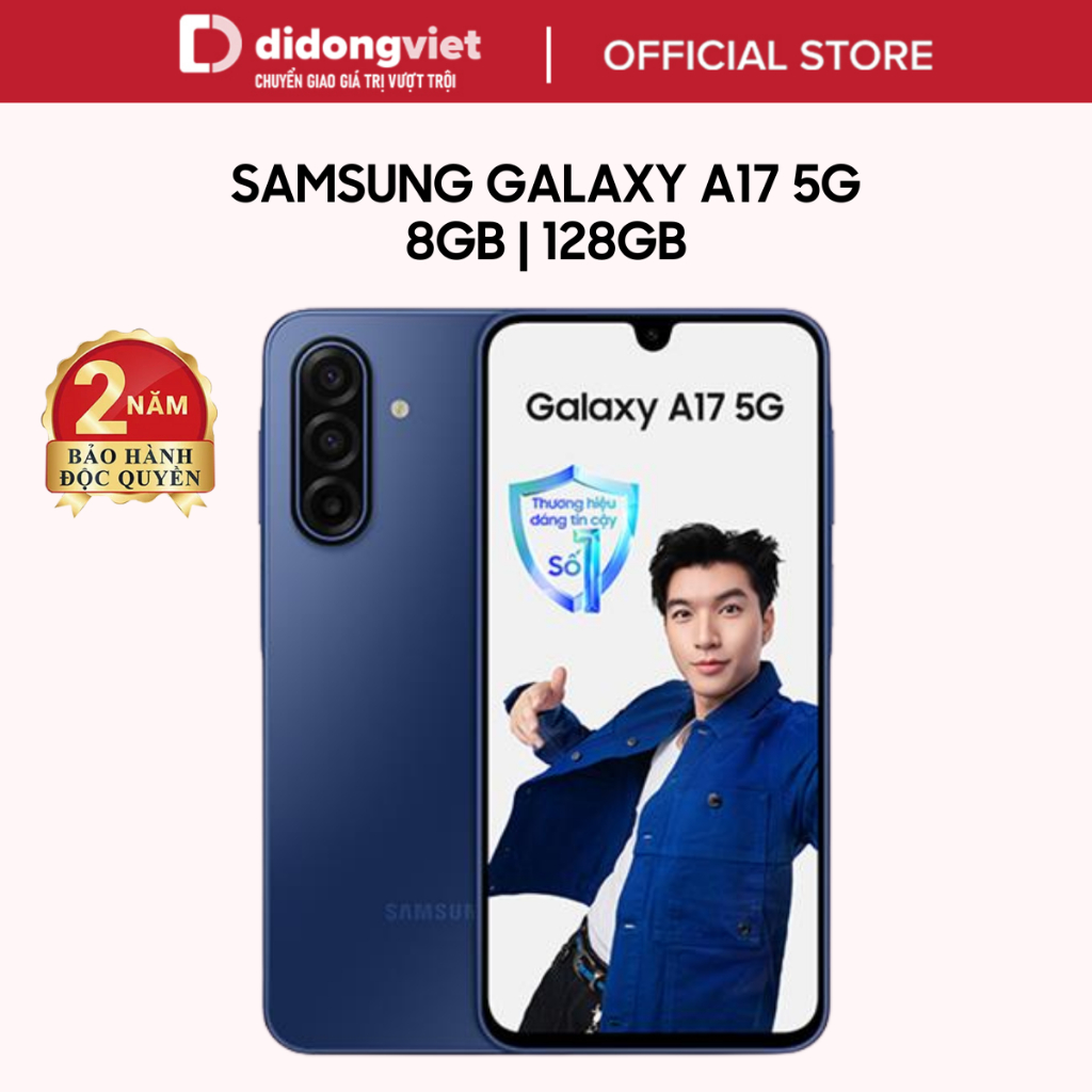 (KOL) Điện thoại Samsung Galaxy A17 5G 8GB | 128GB, Màn hình 6,7" 90Hz - Exynos 1330 - 5000mAh, Bảo hành 2 năm - Thương hiệu Samsung Giá 5,590,000 Đồng*Miễn phí vận chuyển