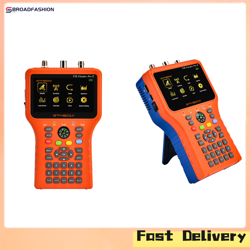 Broadfashion GTMEDIA V8 Finder Pro2 Satellite Finder Signal Meter Built-in 4000mAh Battery HD 4.3" LCD Compatible For DVB-S2/S/S/T2/T/C/MPEG-2/MPEG-4 ราคา 3,435 บาท*ส่งฟรี